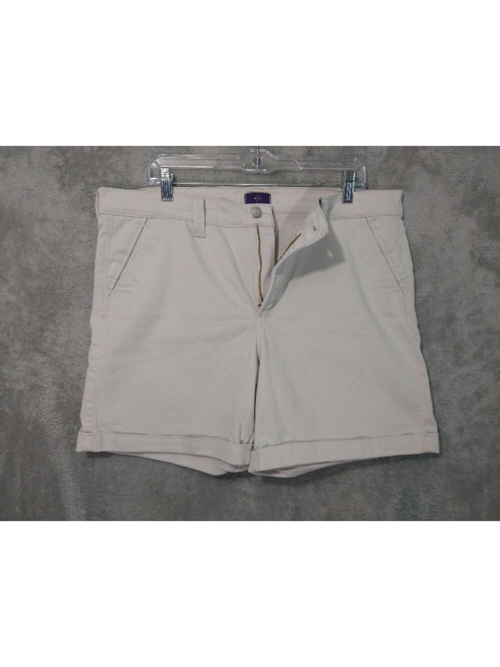 NYDJ Shorts Womens 16 White Denim Avery Jean Lift Tuck Stretch High Rise